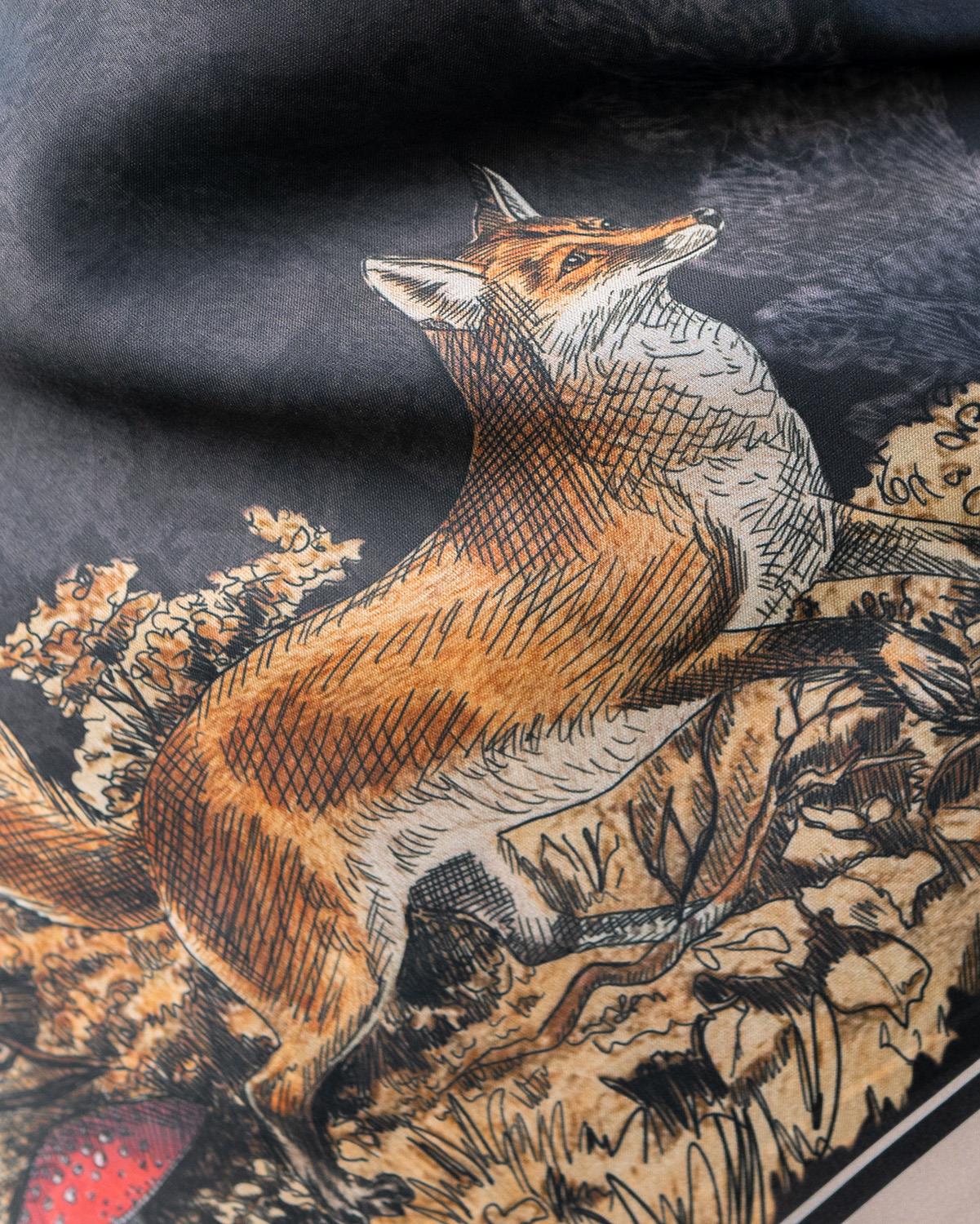 Black A Night's Tale Narrative Square Scarf - Image 5