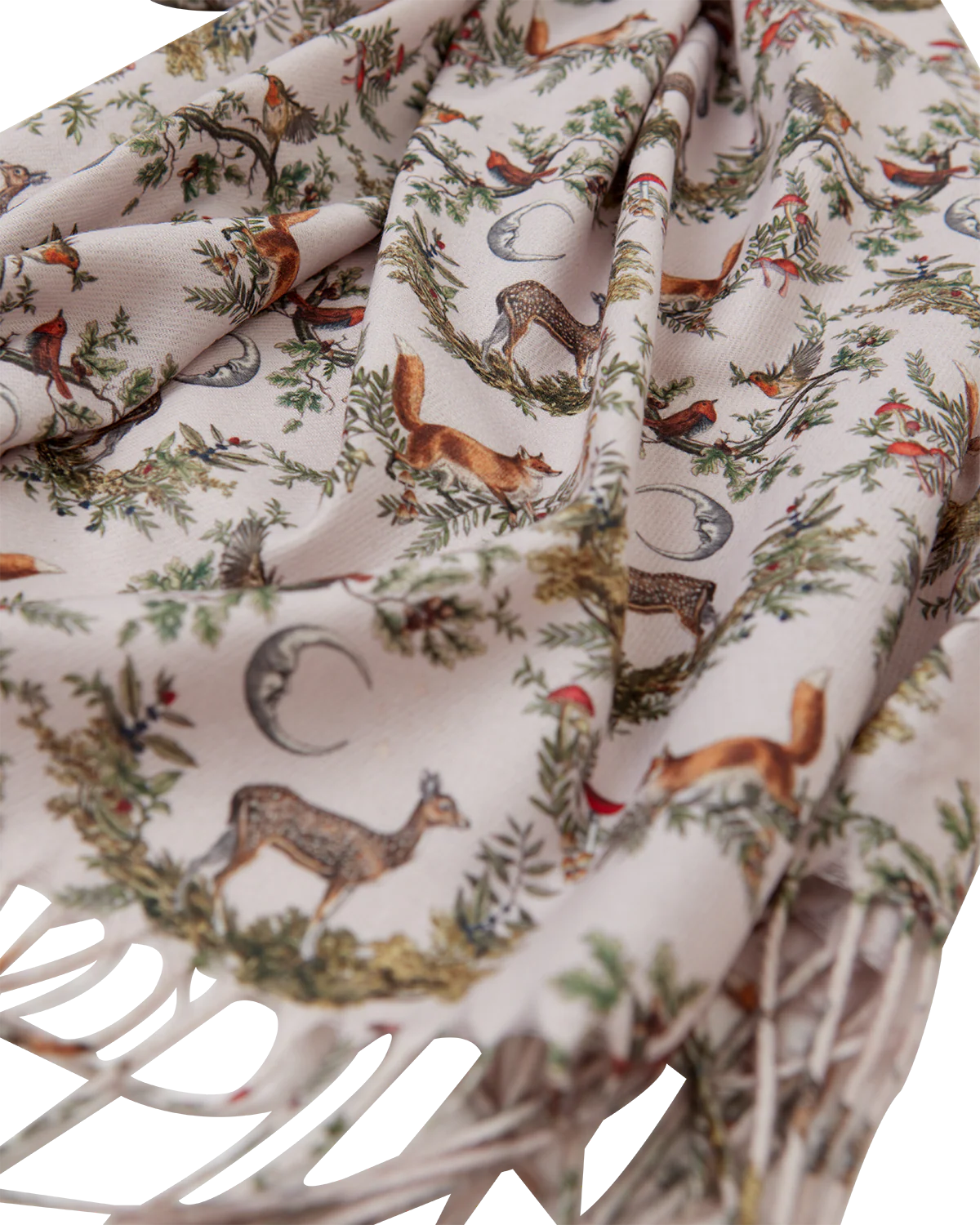 Grey A Night's Tale Woodland Tassel Scarf - Image 3
