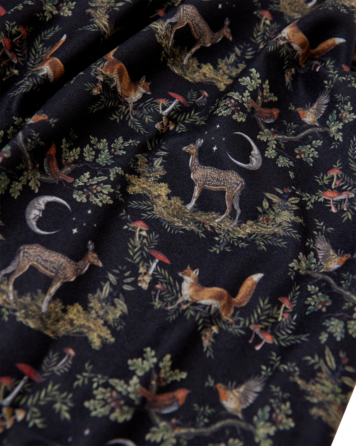 Black A Night's Tale Woodland Tassel Scarf - Image 3