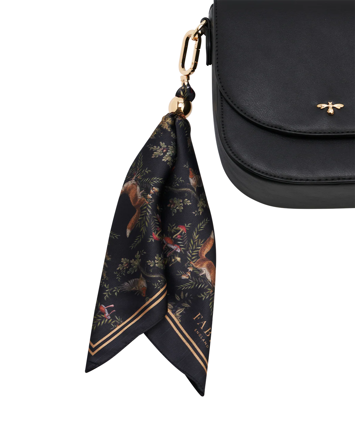 Beth Saddle Crossbody Bag in Black - Image 8