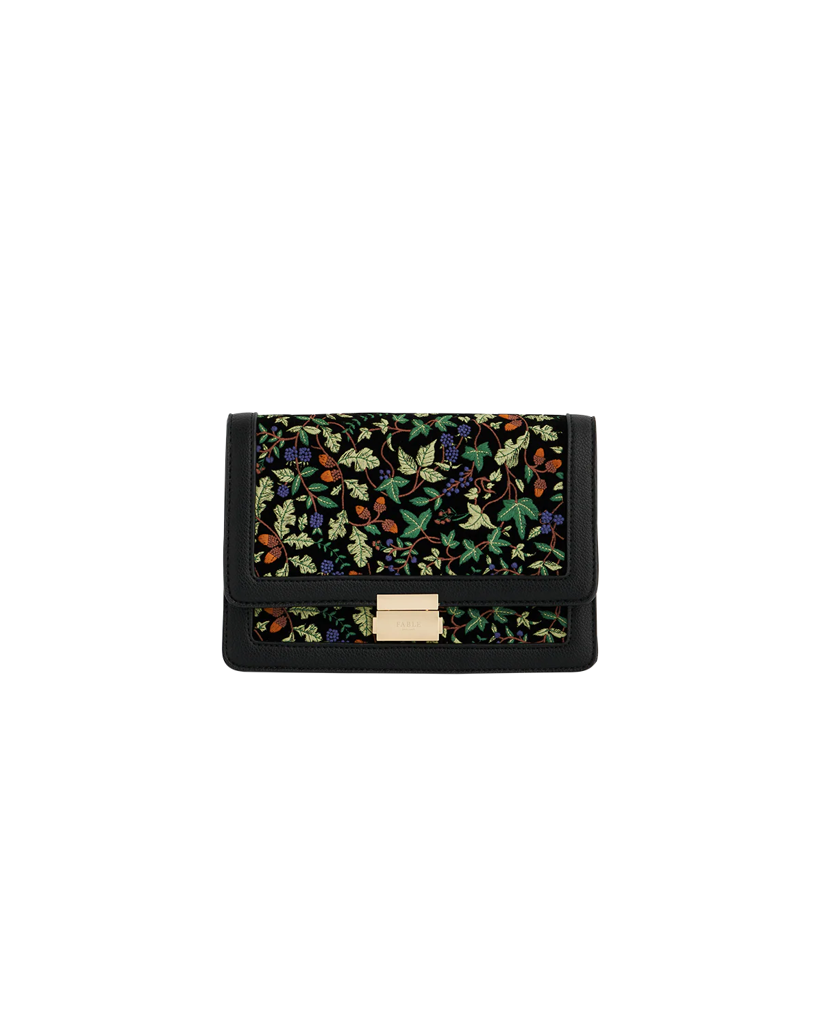 Black Embroidered Foldover Bag - Image 7