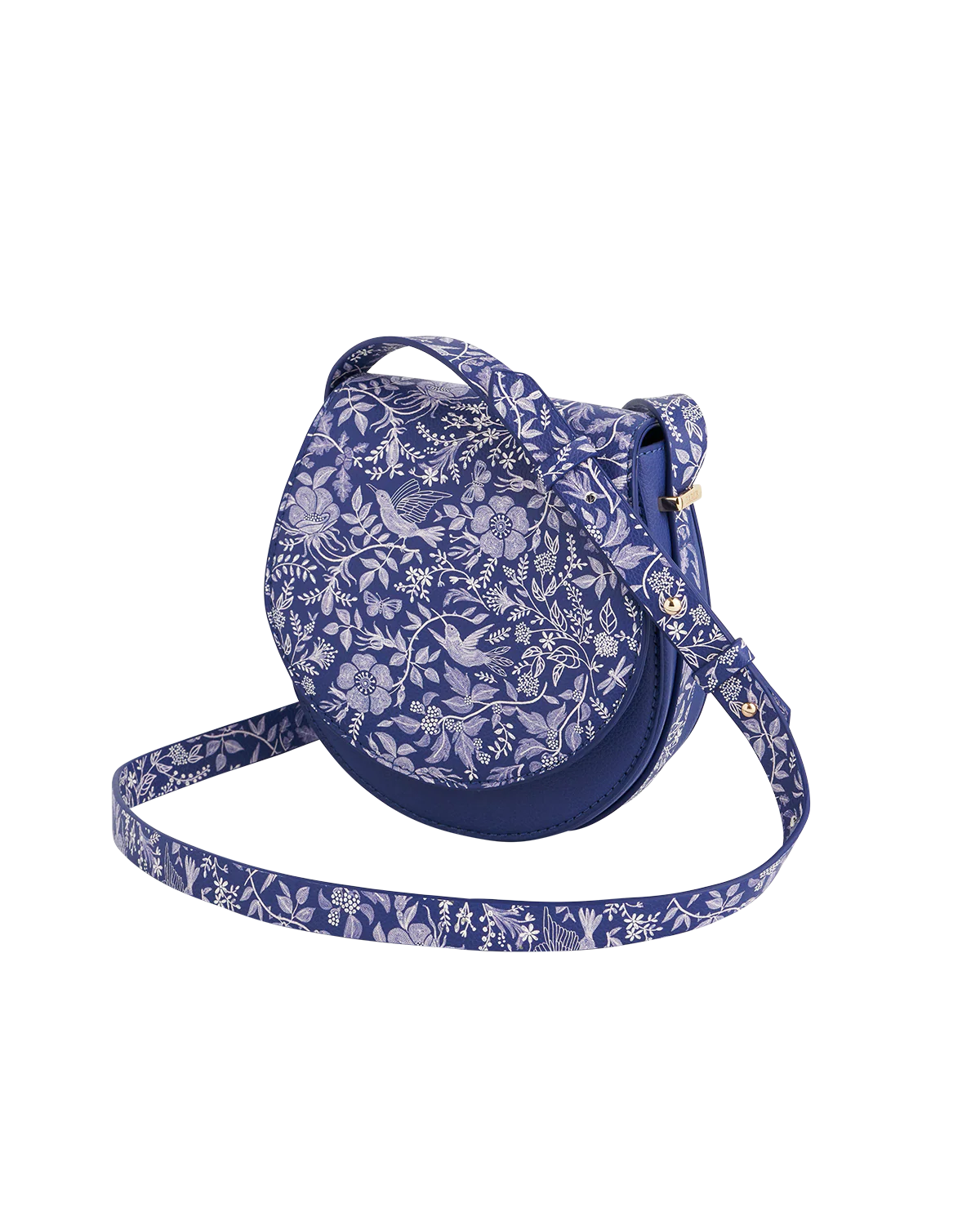 Blue Agnes Floral Saddle Bag - Image 5