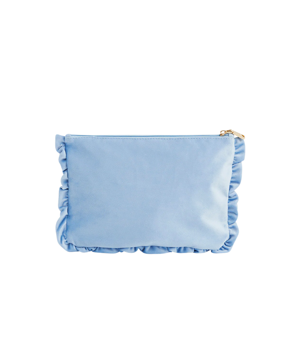 Blue Forget Me Not Velvet Embroidered Pouch - Image 7