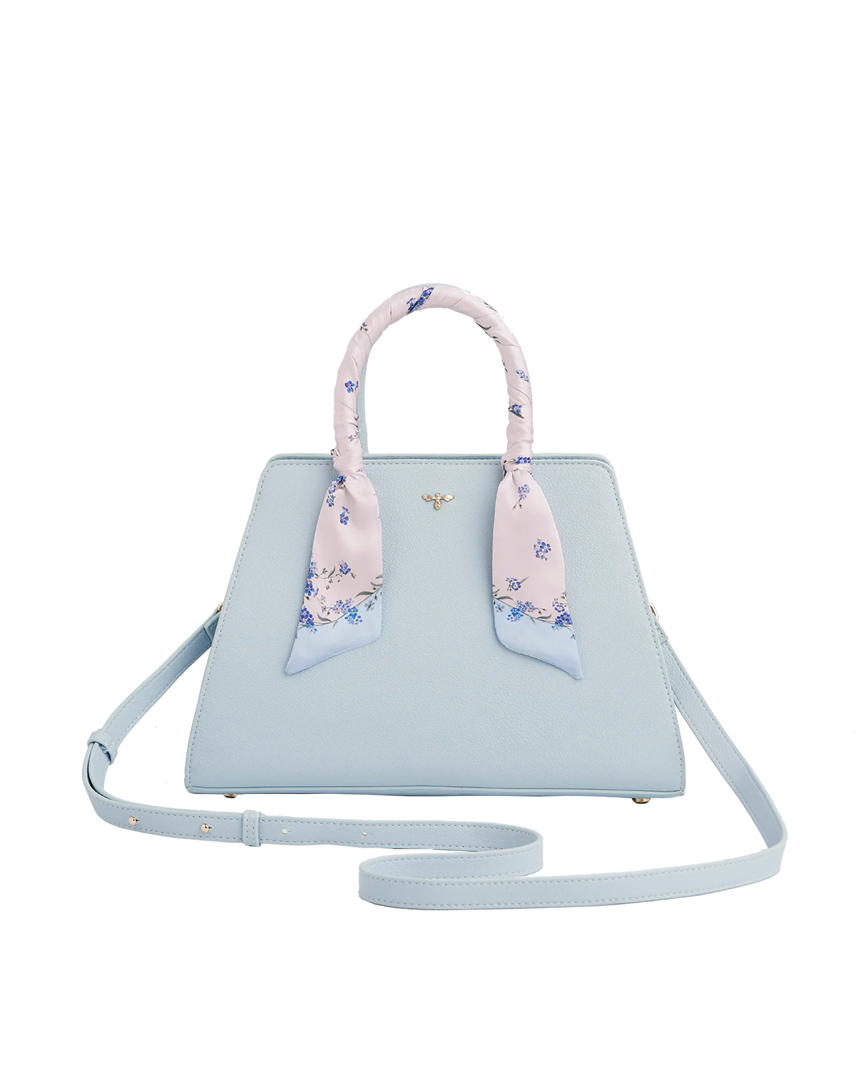 Blue Structured Tote Bag Medium - Image 3