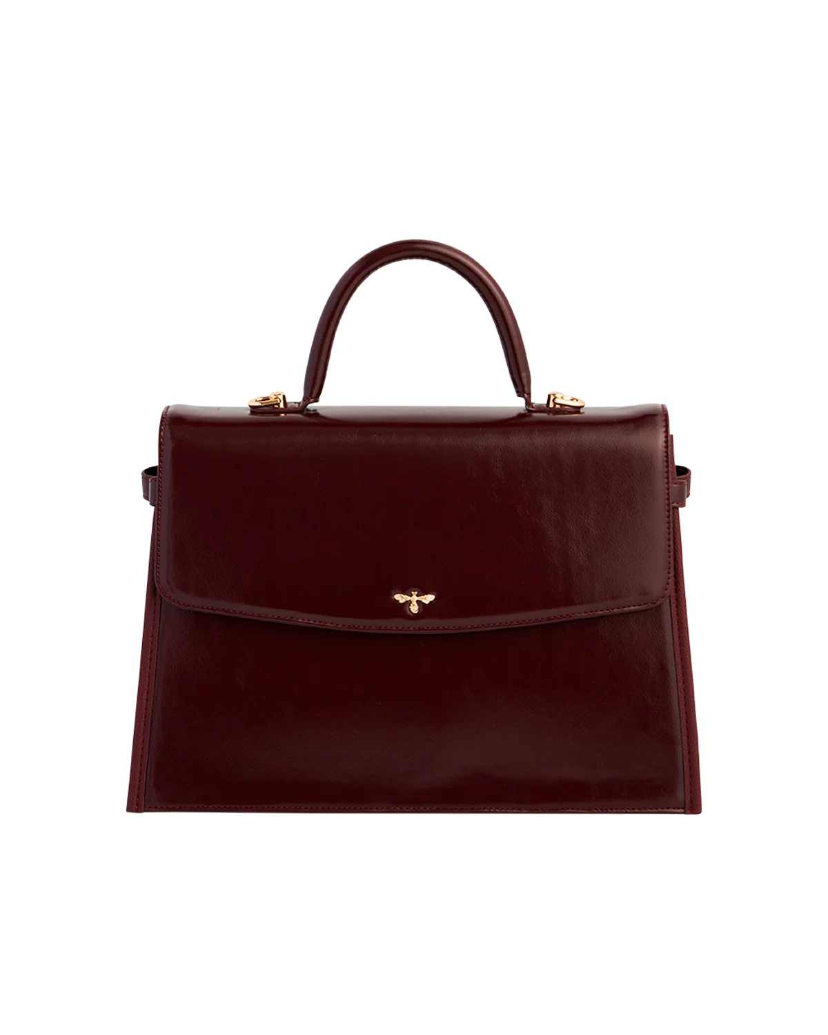 Cherry Red Structured Tote Medium