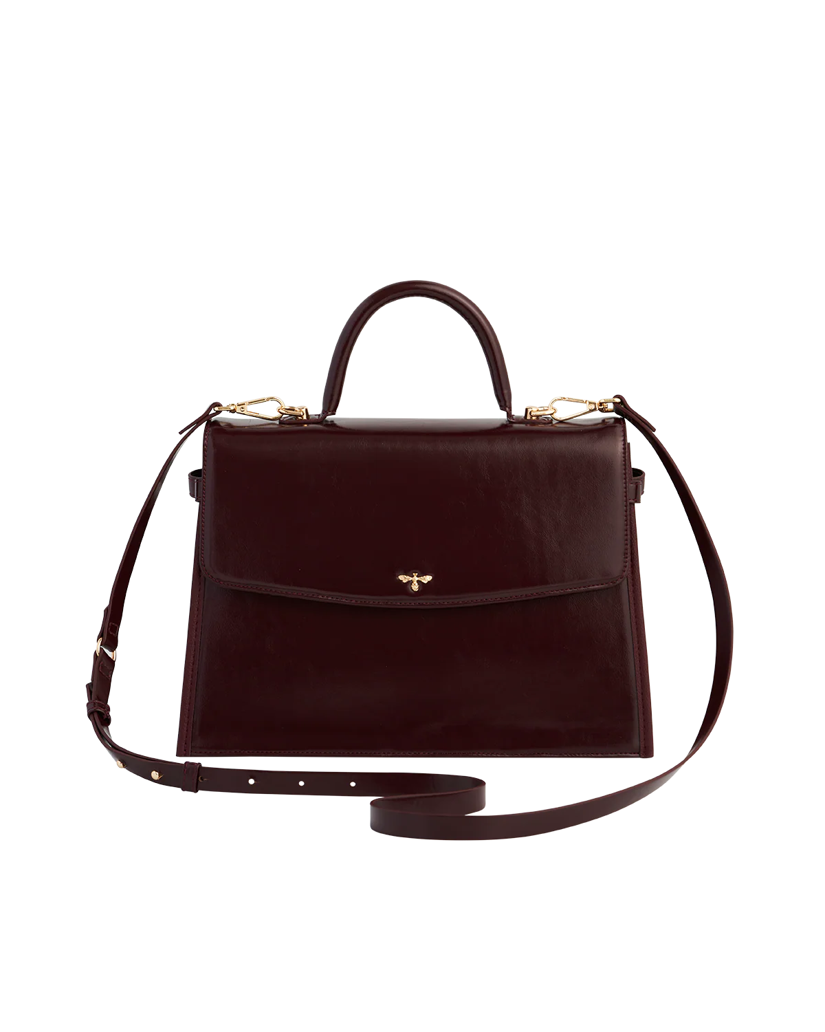 Cherry Red Structured Tote Medium - Image 3