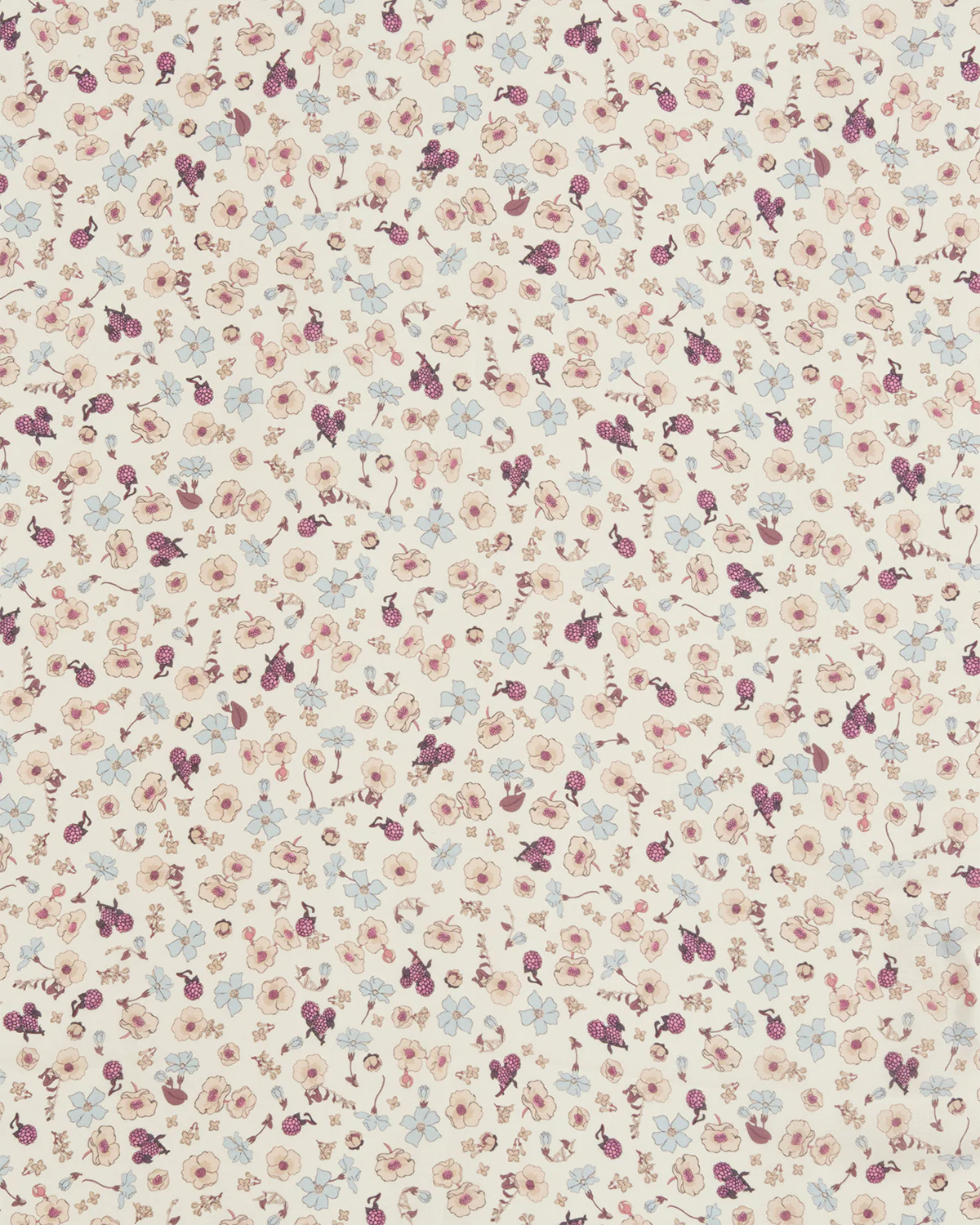 Deco Blooms Silky Lightweight Cream Scarf - Image 4