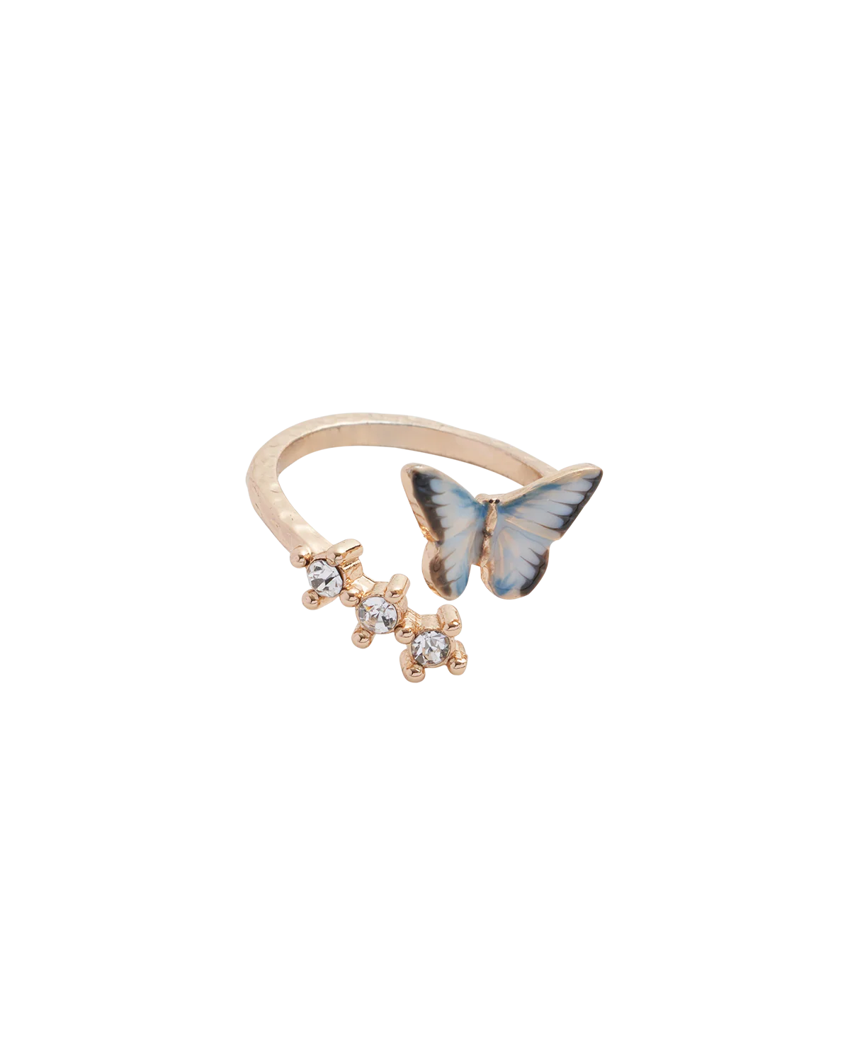 Enamel Blue Butterfly Ring - Image 3