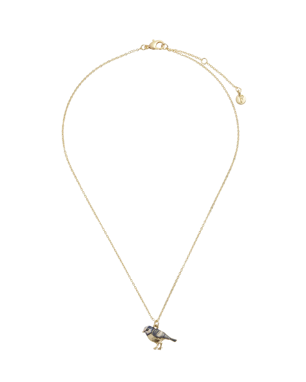Enamel Blue Tit Short Necklace - Image 3
