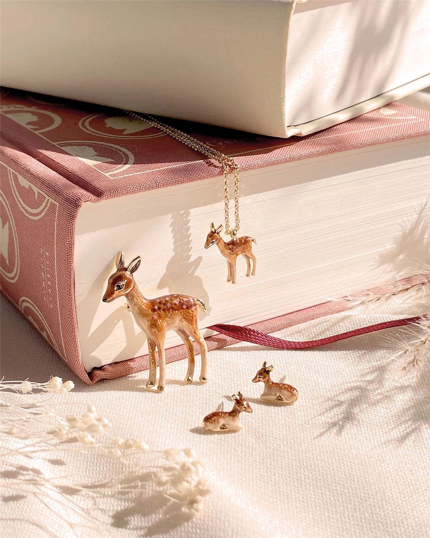 Enamel Fawn Necklace - Image 4