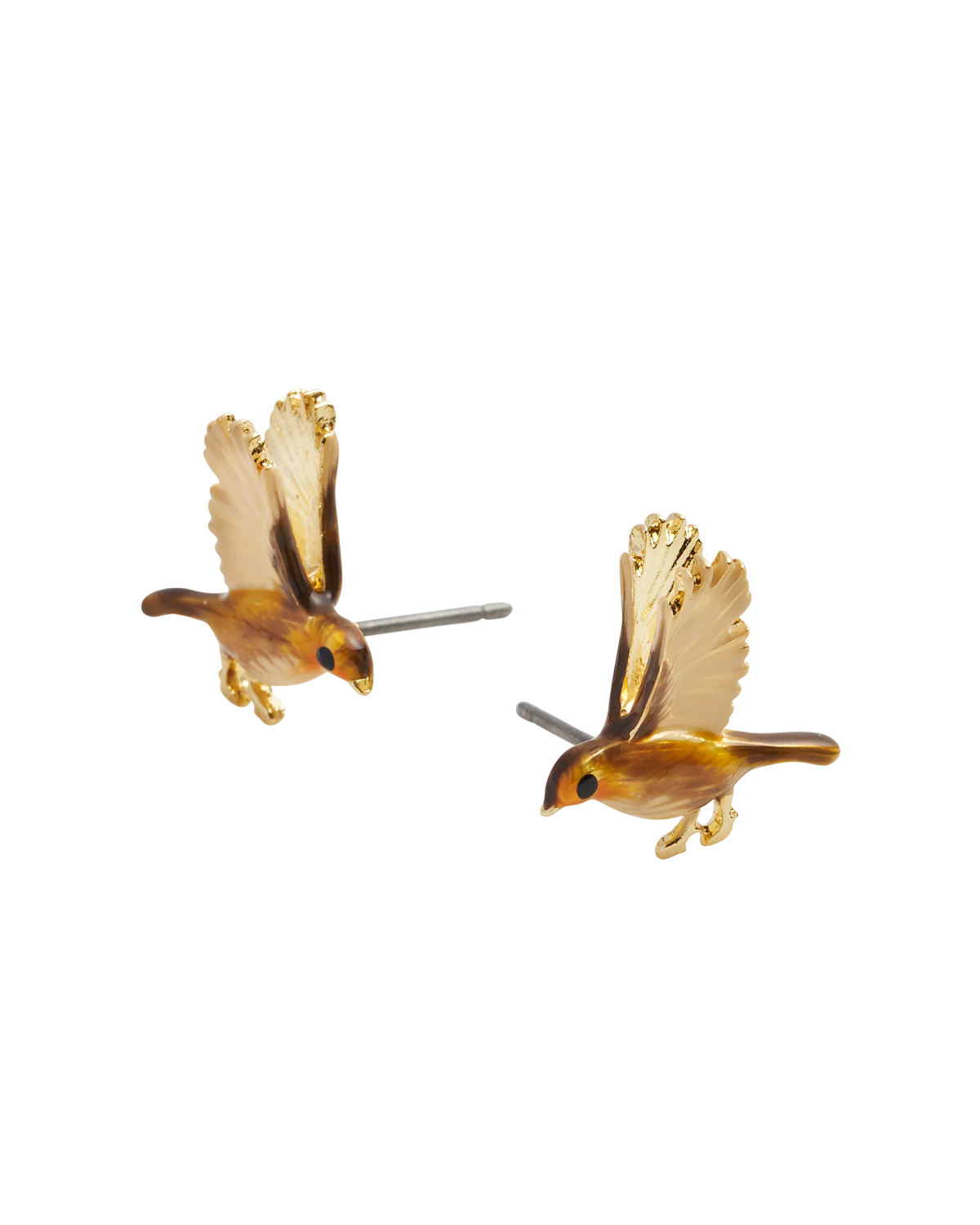 Enamel Flying Robin earrings - Image 3