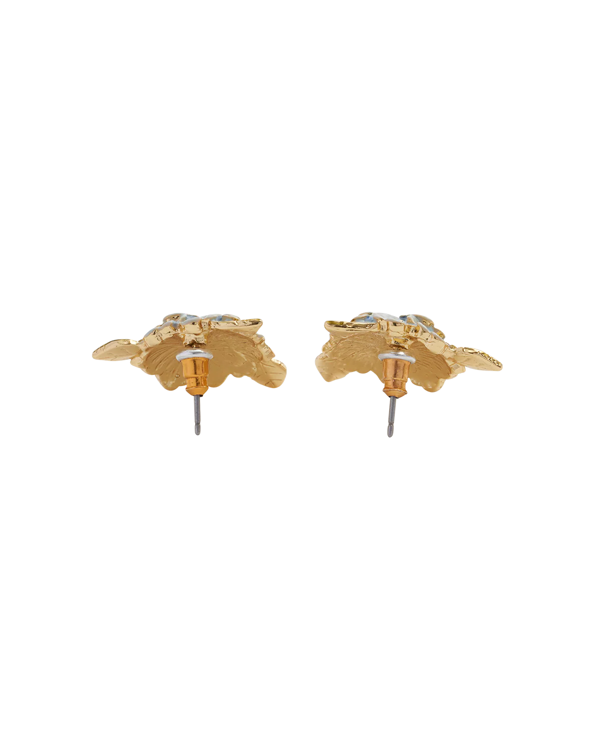 Enamel Hydrangea Gold Earrings - Image 4