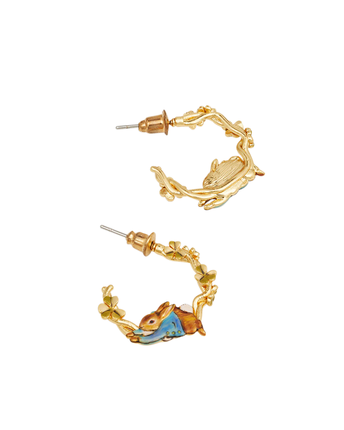 Fable England x Peter Rabbit Jumping Clover Hoop Earrings - Image 5