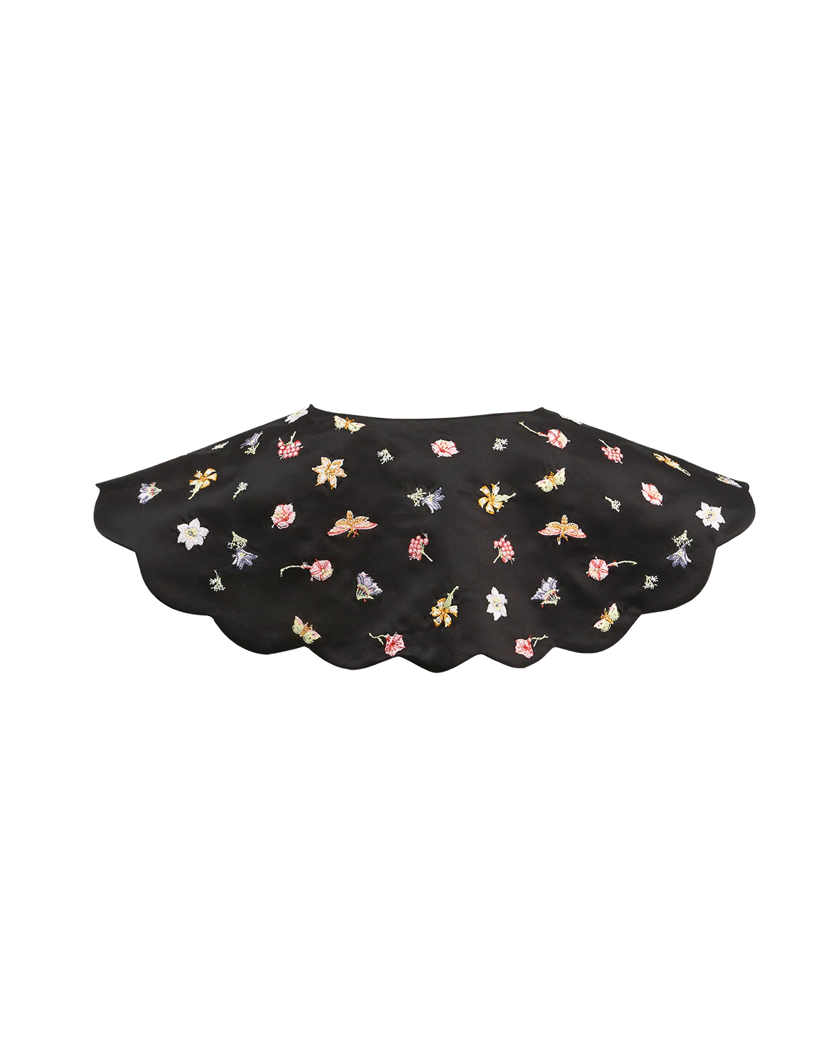 Floral Ditsy Black Satin Embroidered Collar - Image 4