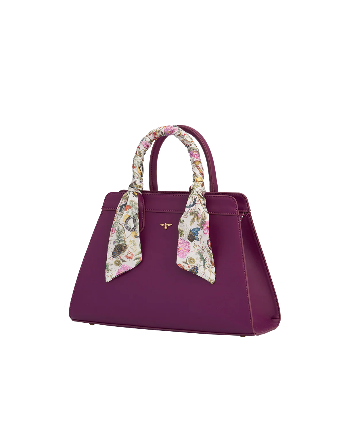 Floral Engravings Large Plum Tote - Image 4