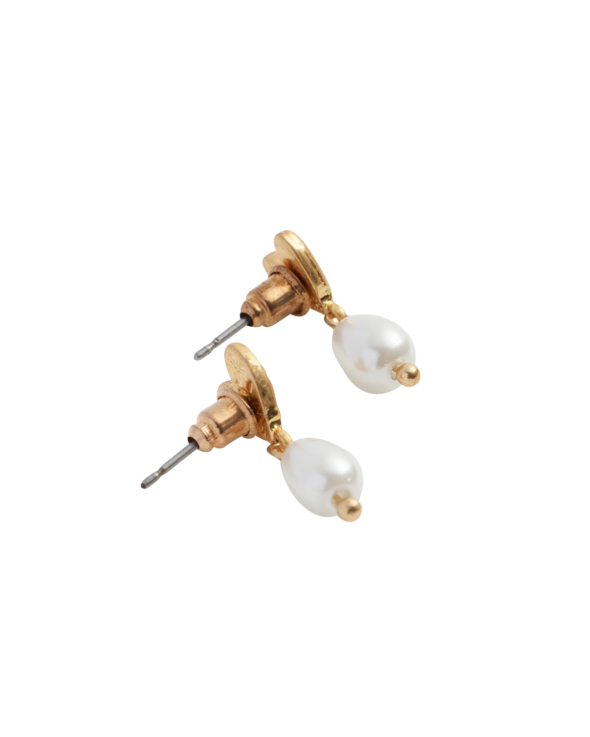 Forget-Me-Not Heart & Pearl Earrings - Image 6