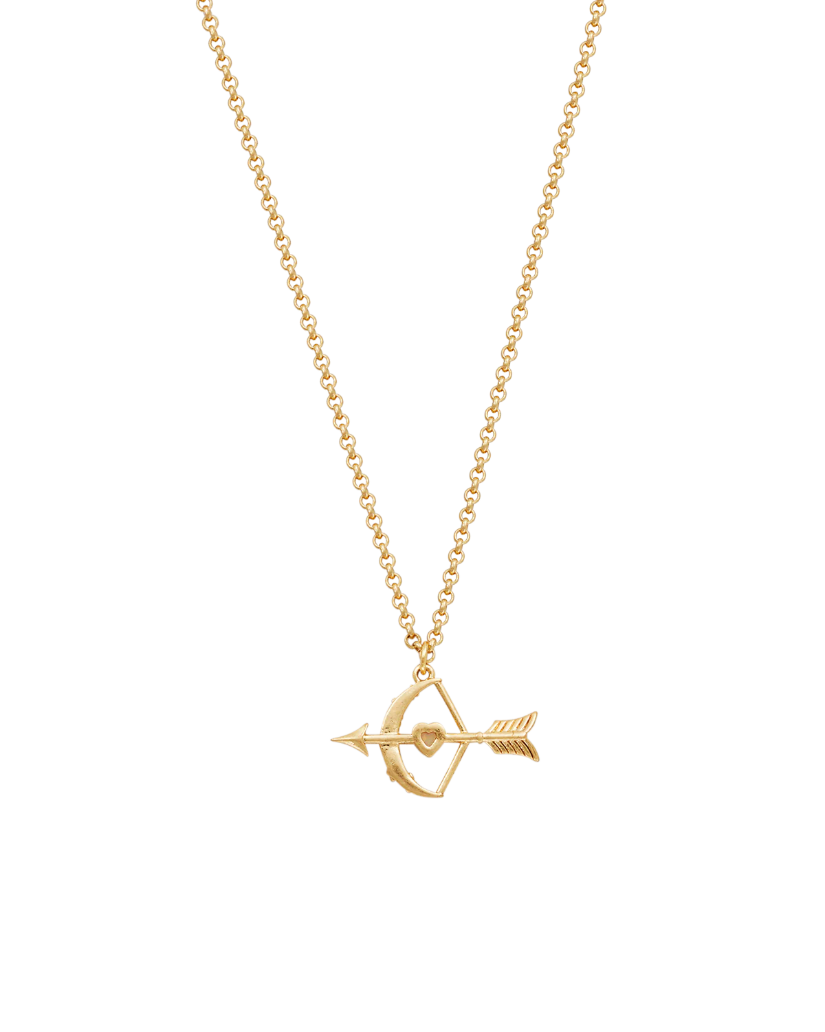 Gold Cupids Bow & Arrow Necklace - Image 5