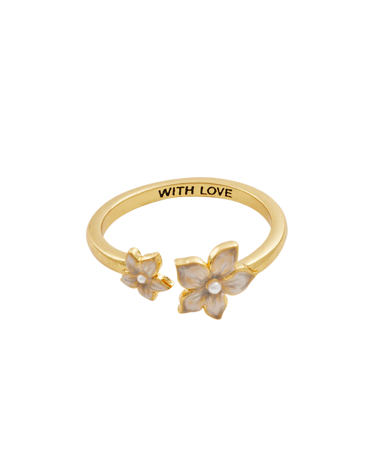 Gold Jasmine & Pearl Ring - Image 3