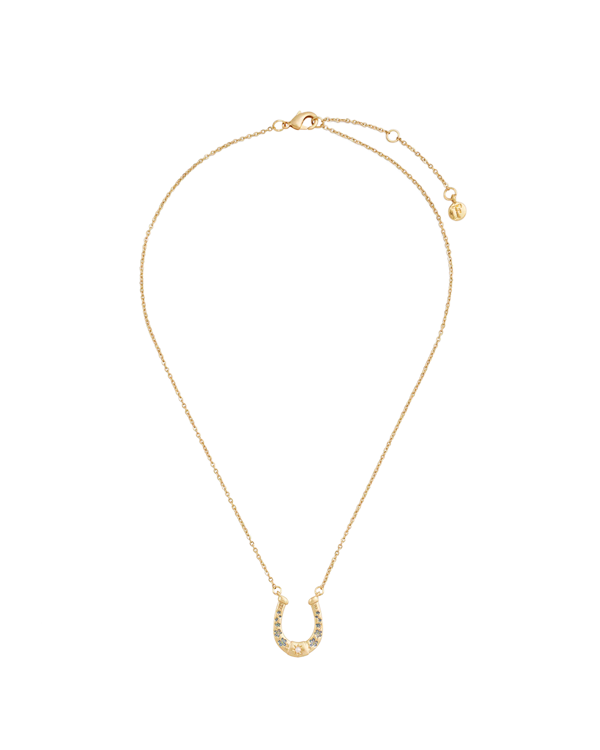 Gold Lucky In Love Horseshoe Necklace & Earrings Set - Image 3