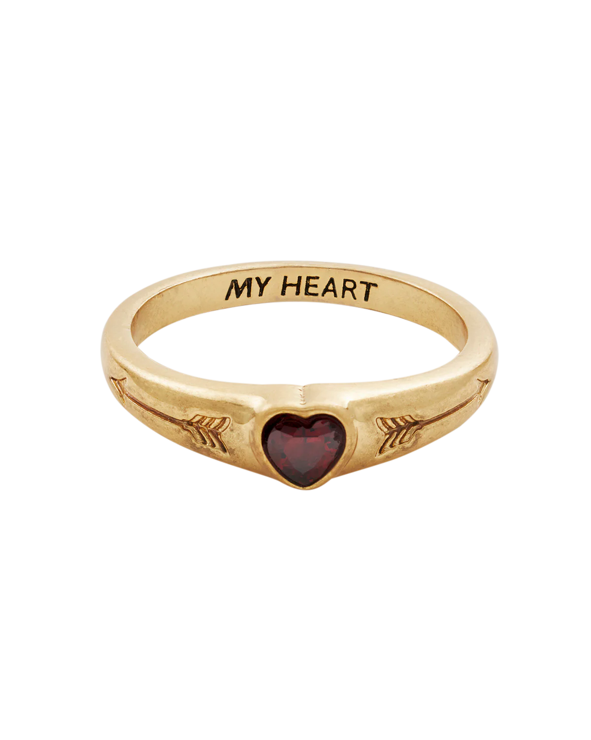 My Heart Gold Signet Ring - Image 3