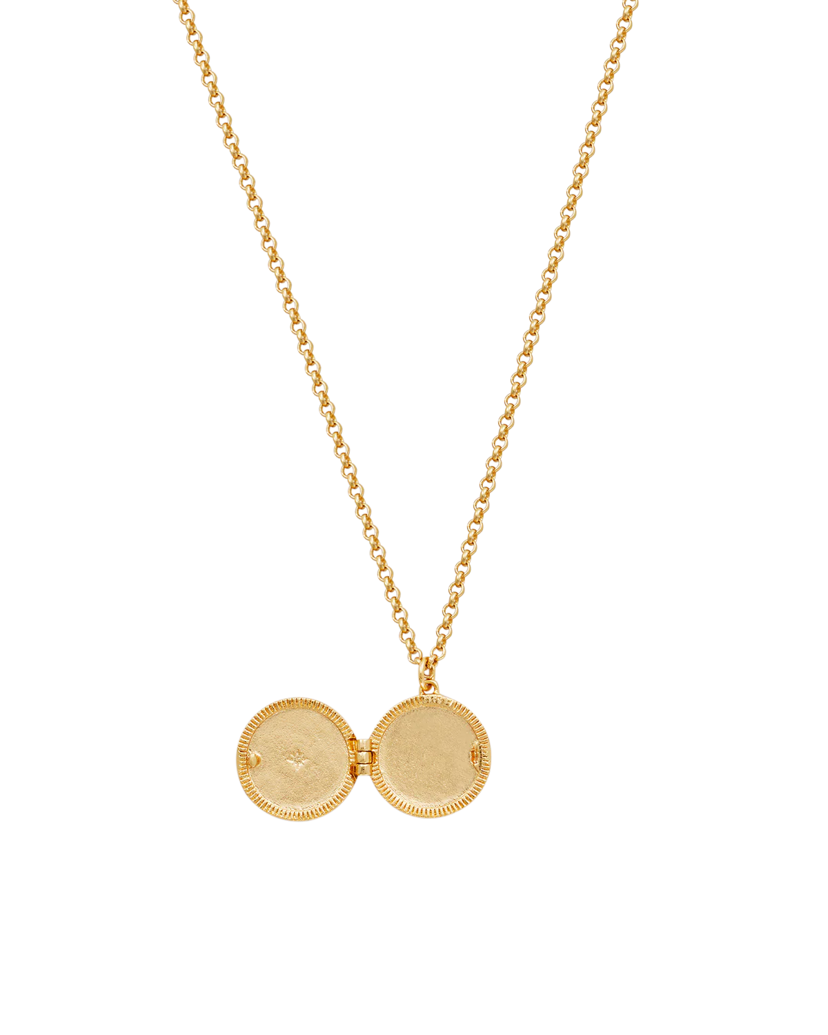 Gold Sun Locket Necklace - Image 3