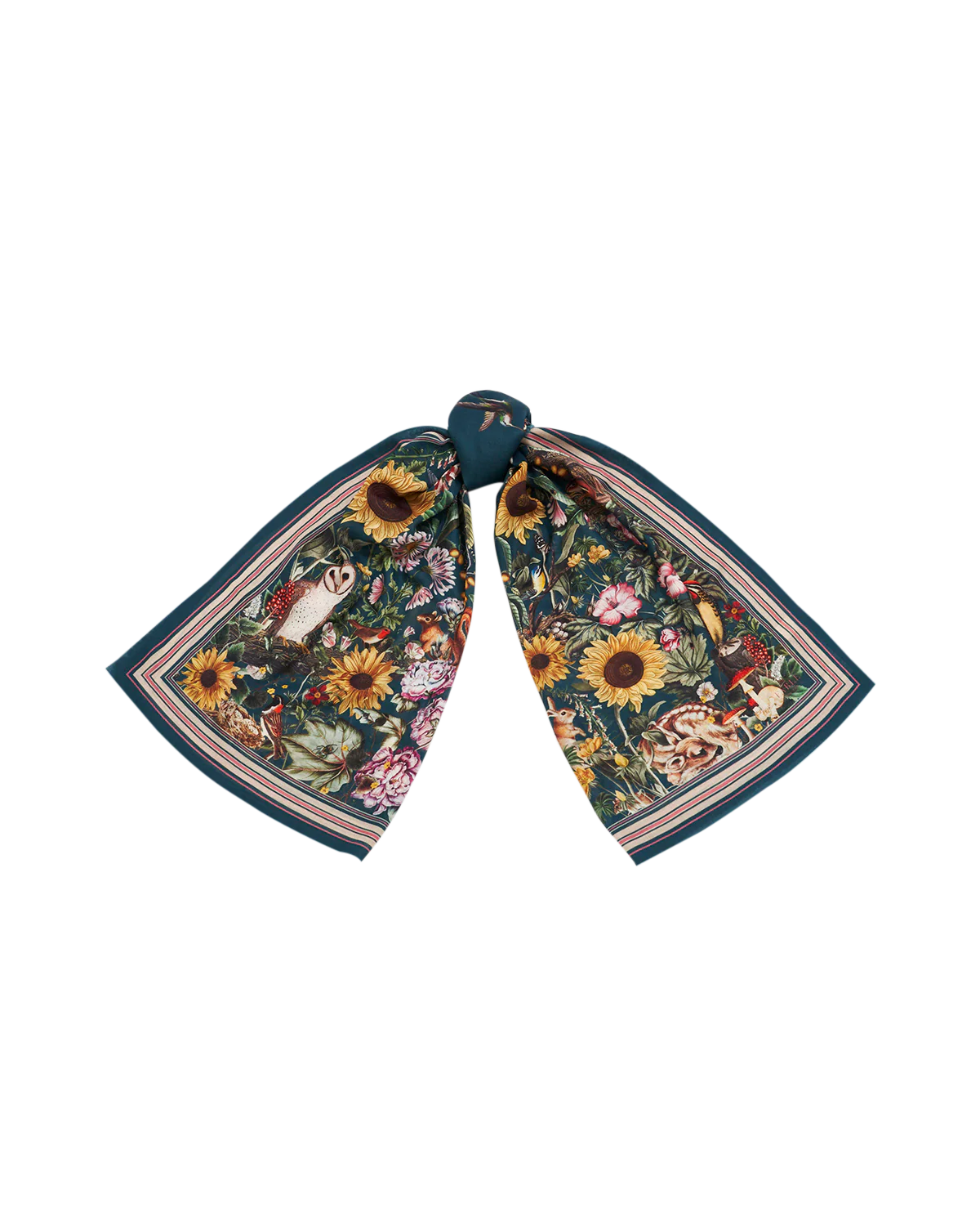 Green Botanical Long Scarf - Image 3