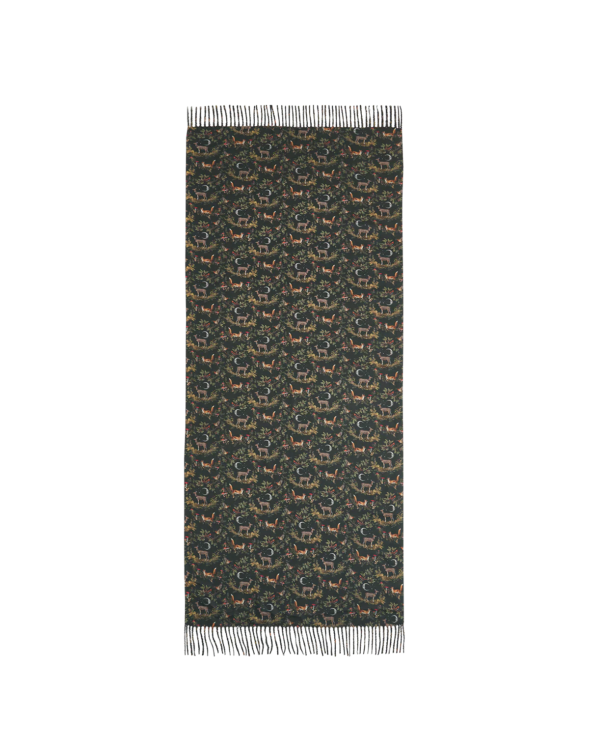 Green Into the Woods Tassel Scarf - Image 3