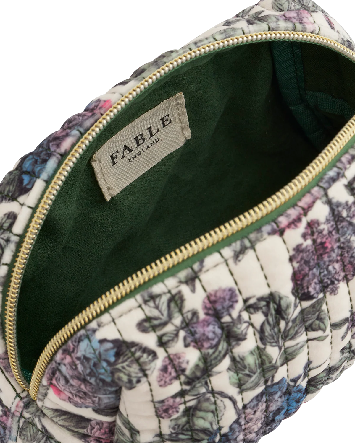Hydrangea Small Quilted Makeup Bag - Image 7