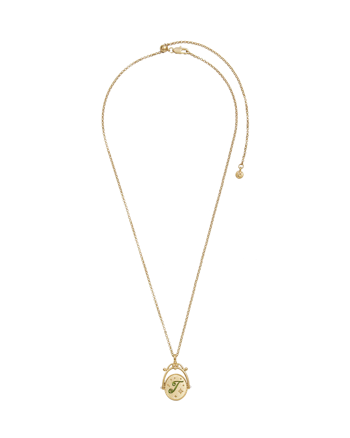 J Initial Jasmine Gold Spinner Necklace - Image 5