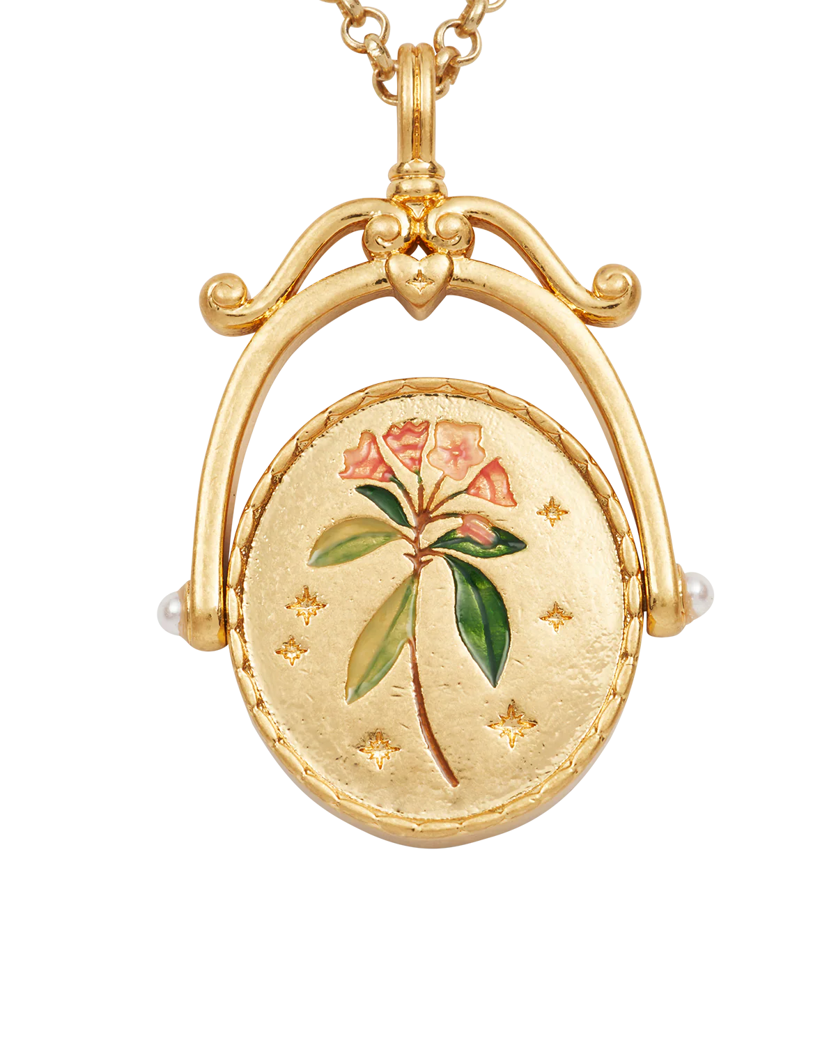 K Initial Kalmia Gold Spinner Necklace - Image 3