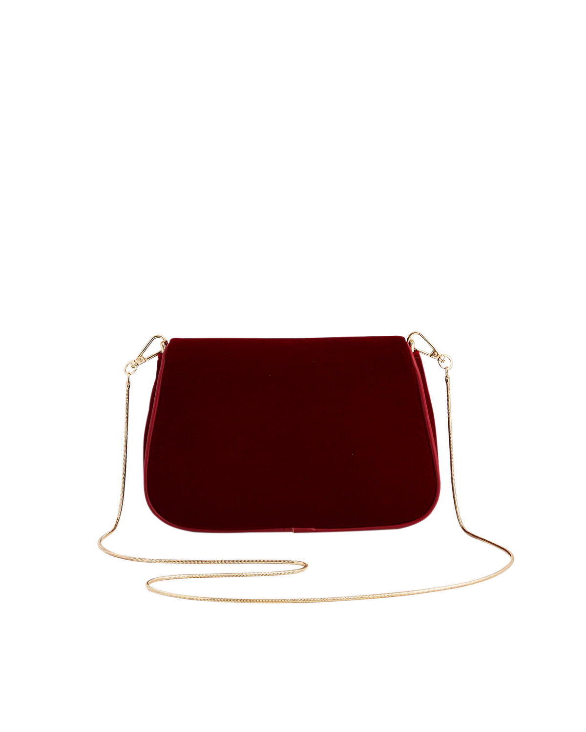 Mary Floral Embroidered Red Velvet Clutch - Image 8