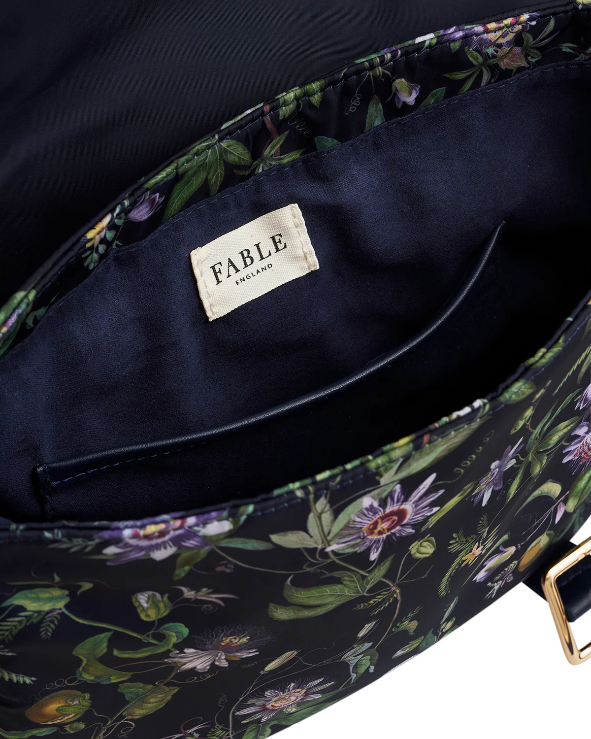 Navy Passion Flower Satchel - Image 6