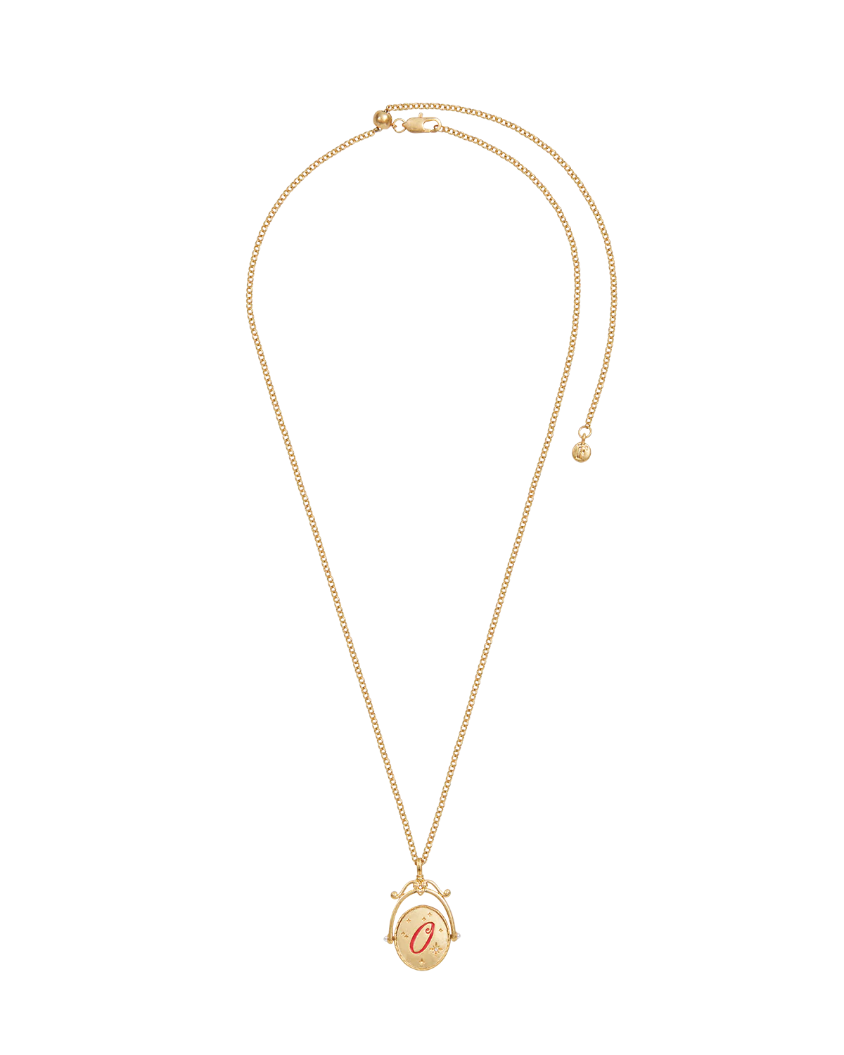 O Initial Orchid Gold Spinner Necklace - Image 5