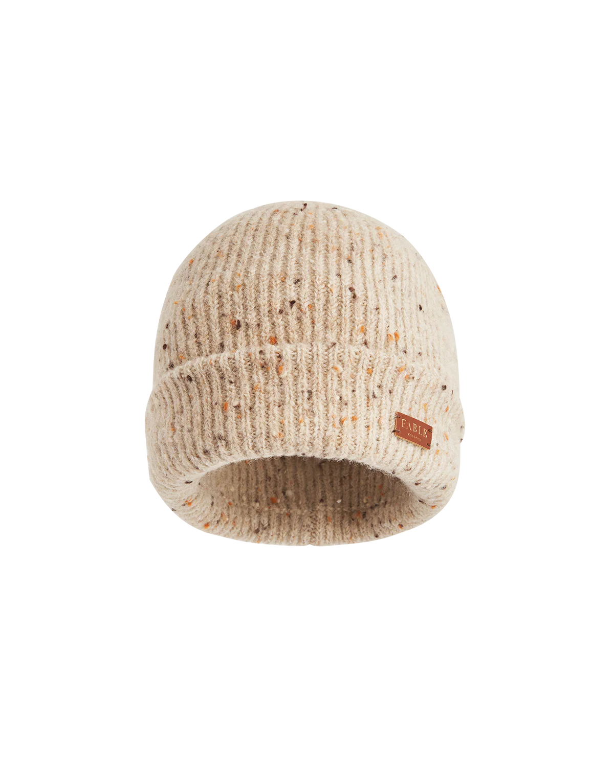 Taupe Knitted Beanie Hat - Image 4