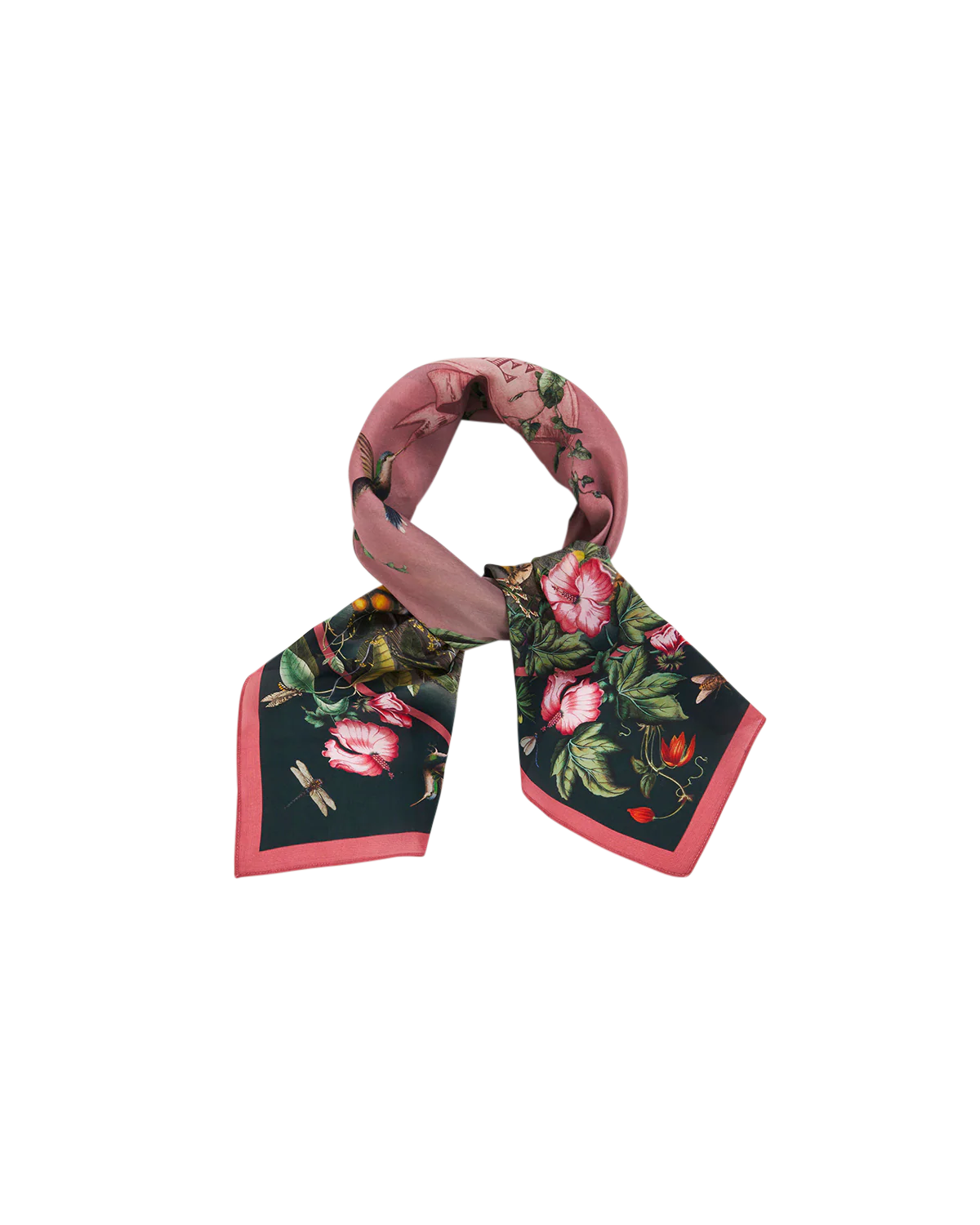 Circe Narrative Silk Blend Teal Square Scarf - Image 3