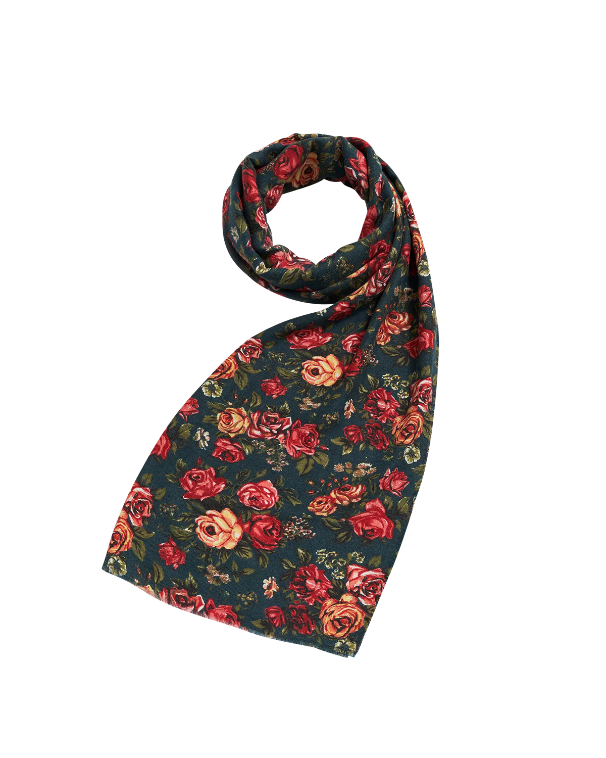 Teal Roses Pashmina Scarf