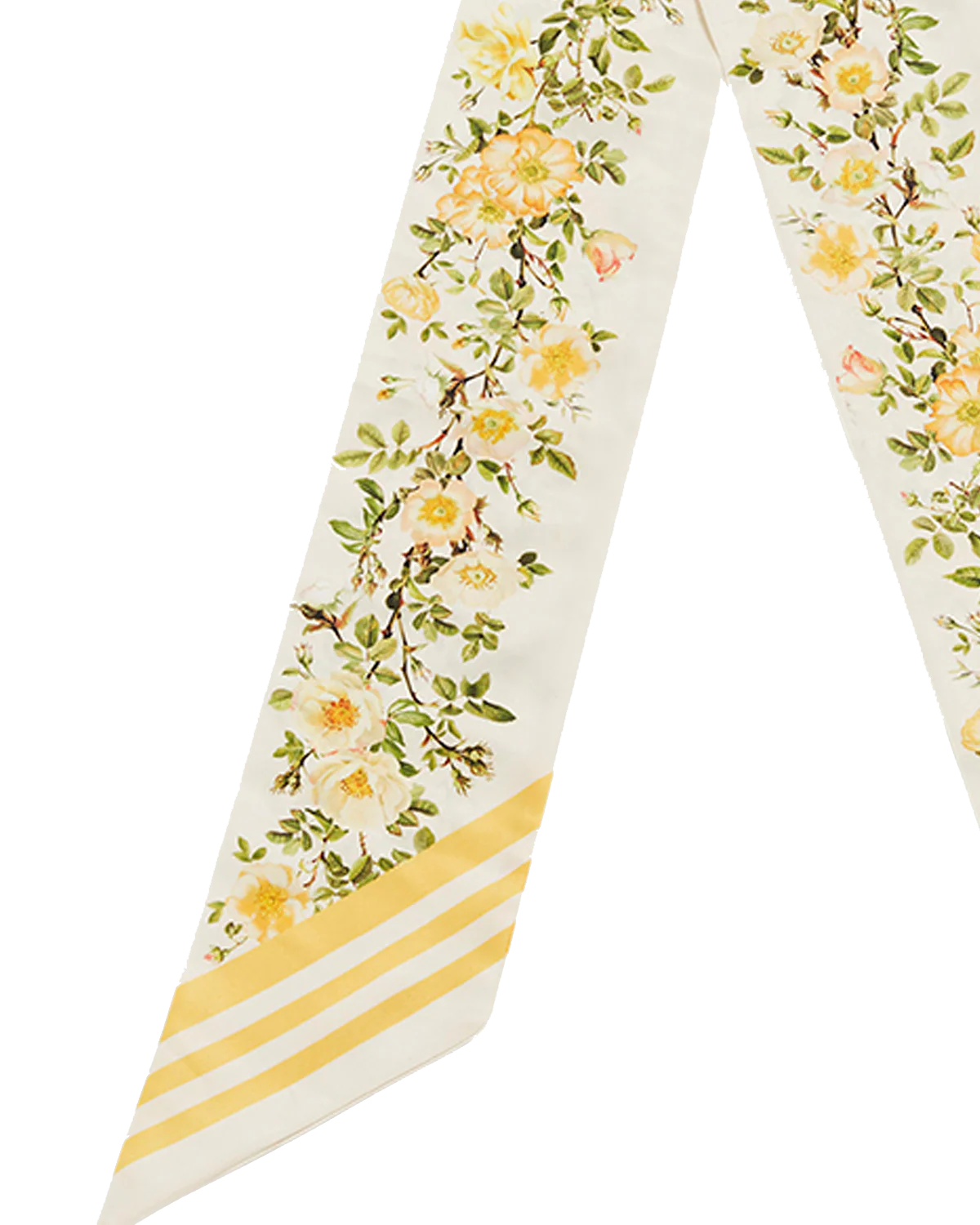 Cybele Yellow Floral Skinny Scarf - Image 3